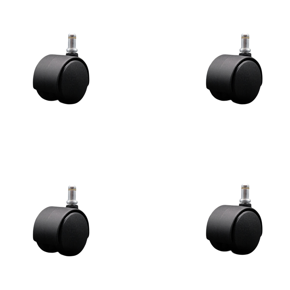 2 Inch Office Chair Wheels – Nylon Hooded Twin Wheel – 7/16 Inch by 7/8 Inch Grip Ring Stems – 300 lbs. Total Capacity – Set of 4 – Service Caster Brand — photo 1