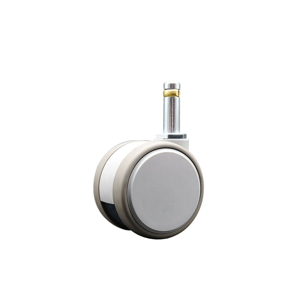 2.375 Inch MRI Safe Swivel Caster – Quiet Non-Marking Gray Thermoplastic Rubber Twin Wheels – 7/16 Inch by 1-3/8 Inch Grip Ring Stem – 66 lbs. Capacity Per Caster – Service Caster Brand — photo 1
