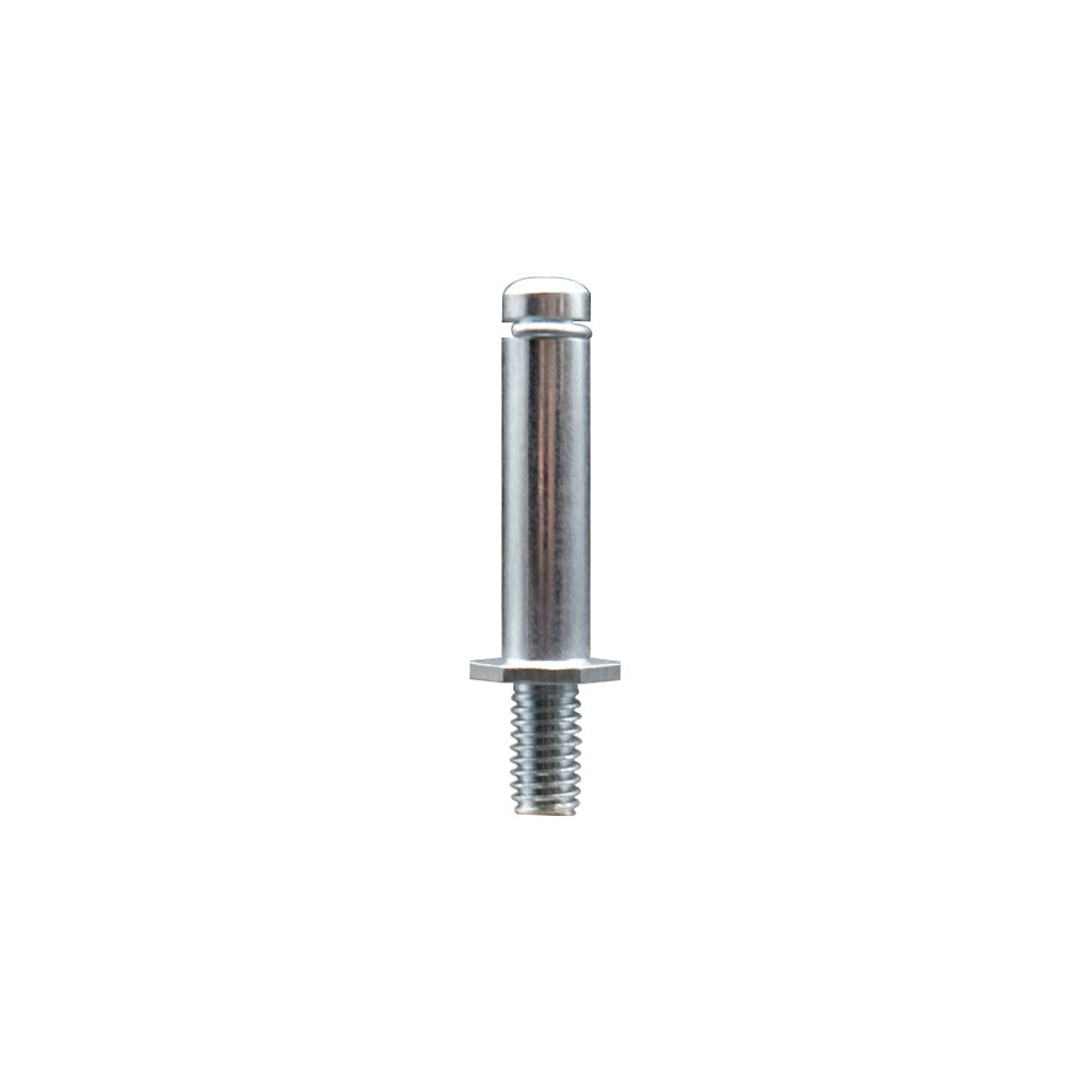 Zinc Plated Grip Ring Stem for 3/8 Inch Light Duty Bolt Hole Casters - 7/16 Inch Diameter x 1-7/8 Inch Length - Service Caster Brand — photo 1