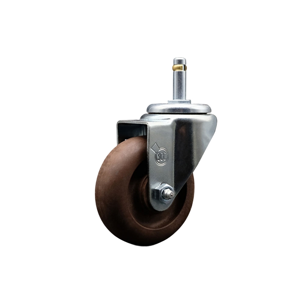 Service Caster Brand Replacement for Colson Caster 2.03251.52 HT MTG2 - High Temp Glass Filled Nylon Swivel Grip Ring Stem Caster with 3.5" Brown Wheel and 7/16" Stem - 350 lbs Capacity/Caster — photo 1