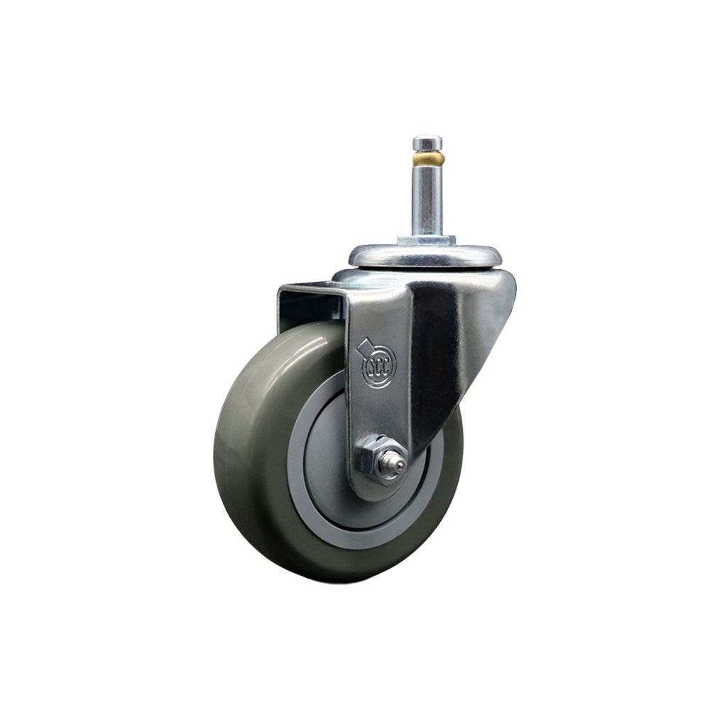 Service Caster Brand Replacement for Colson Caster 2.03251.95 MTG2 - Polyurethane Swivel Grip Ring Stem Caster with 3.5" Gray Wheel and 7/16" Stem - 300 lbs Capacity/Caster — photo 1