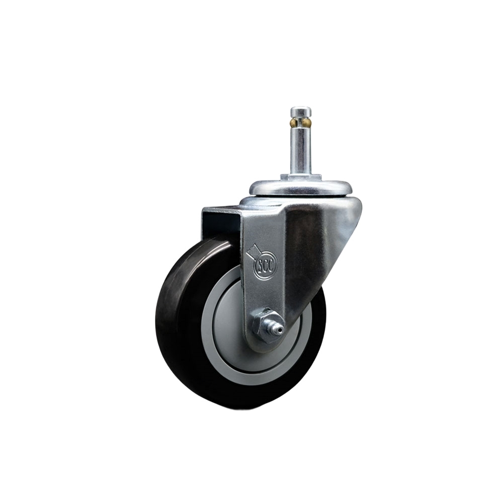 Service Caster Brand Replacement for Colson Caster 2.03251.95 MTG7 - Polyurethane Swivel Grip Ring Stem Caster with 3.5" Black Wheel and .845" Stem - 300 lbs Capacity/Caster — photo 1