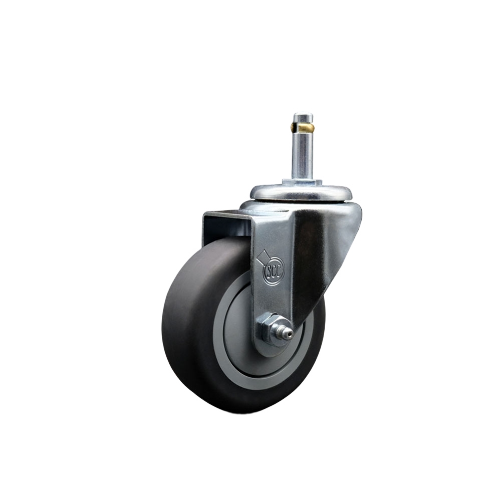 Service Caster Brand Replacement for Colson Caster 2.03251.445 MTG7 - Thermoplastic Rubber Swivel Grip Ring Stem Caster - 3.5" Gray Wheel and .845" Stem - 230 lbs Capacity/Caster — photo 1