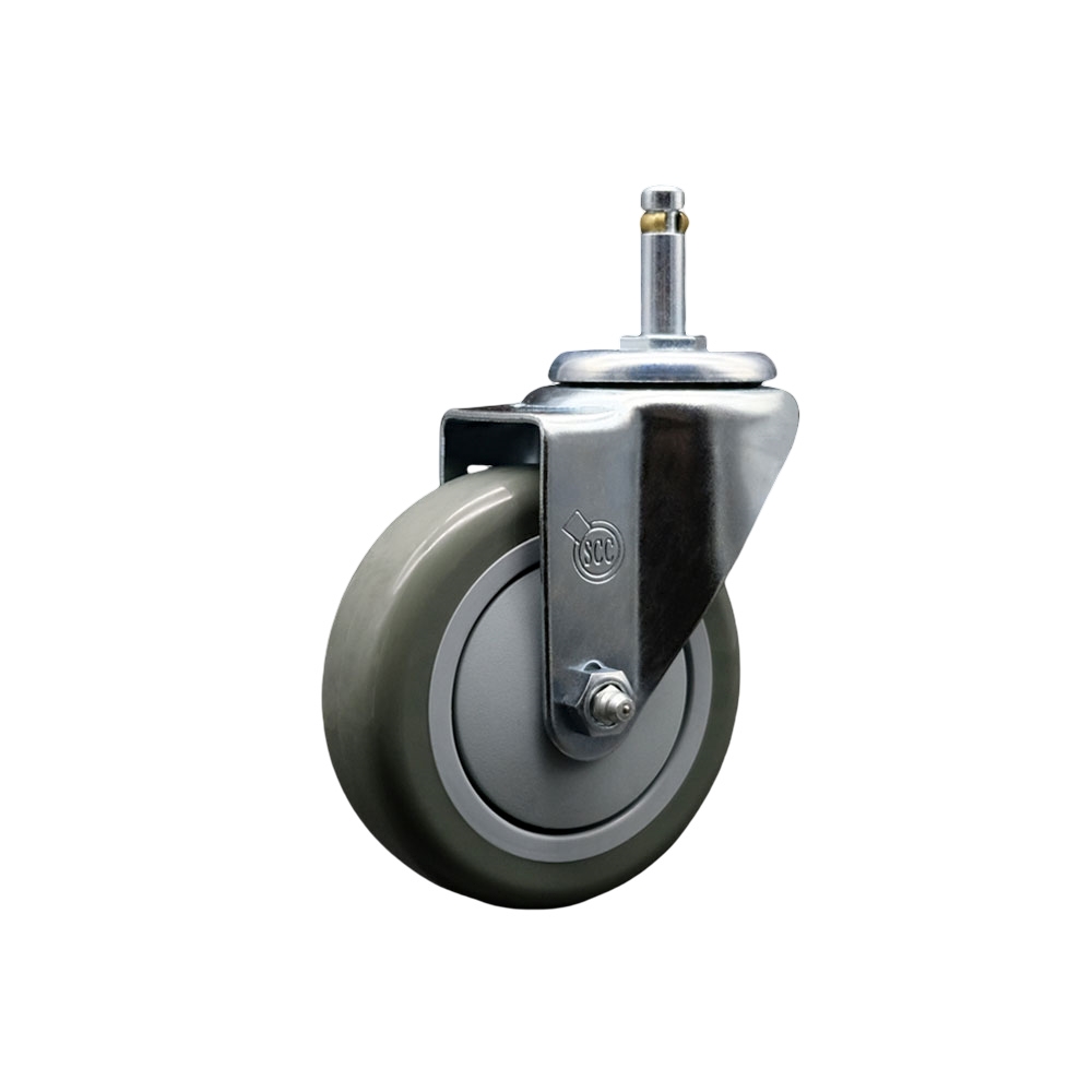 Service Caster Brand Replacement for Colson Caster 2.04251.95 MTG2 - Polyurethane Swivel Grip Ring Stem Caster with 4" Gray Wheel and 7/16" Stem - 350 lbs Capacity/Caster — photo 1