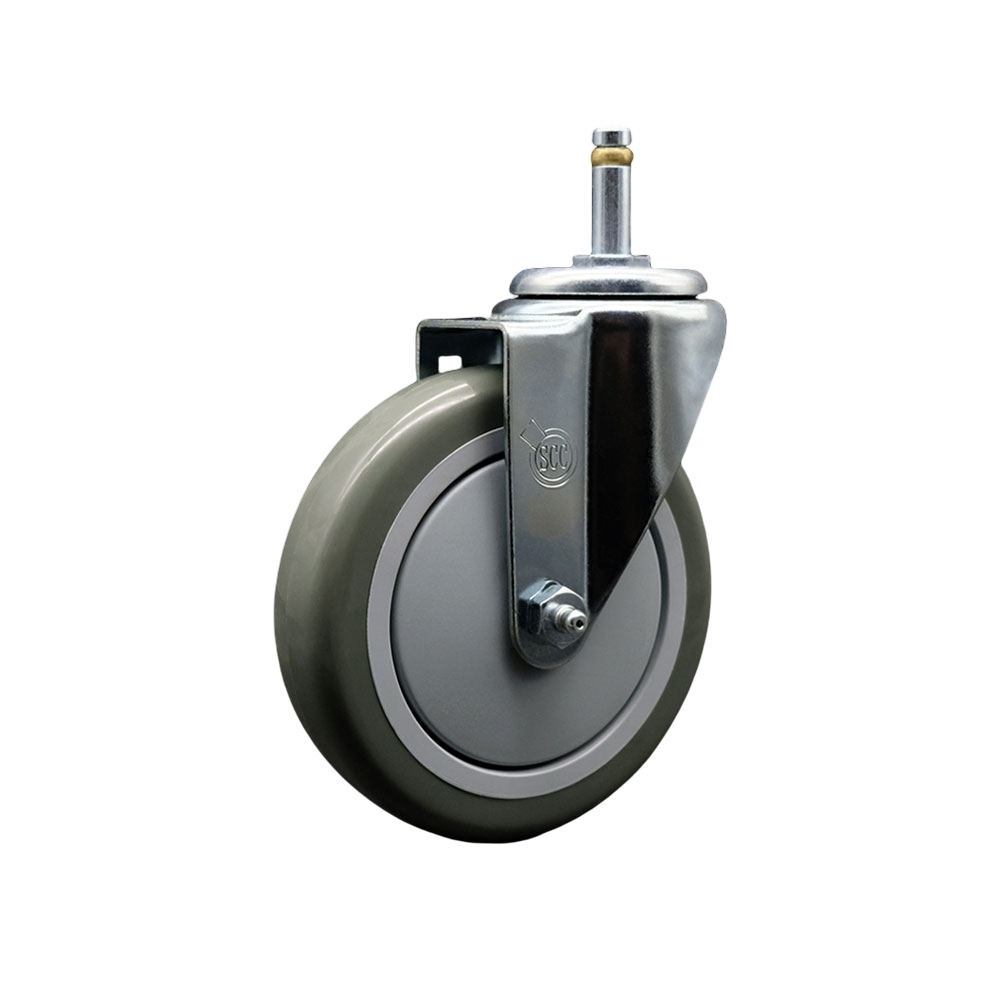 460UCRTCSTR Regency 5 Inch Swivel Caster - Fits Regency Models 460UCART1824 460UCART1836 460UCART1842 460UCART1848 460UCART1860 - Light Duty Replacement-Gray Polyurethane Wheel - Service Caster Brand — photo 1