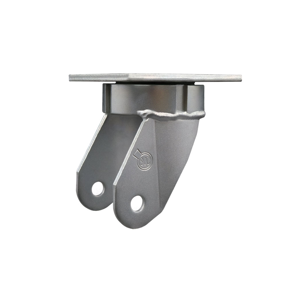5 Inch Swivel Kingpinless Caster Fork Yoke Rig Frame for Caster Wheels - 2,500 lbs. Max Capacity - 4" x 4-1/2" Overall Top Plate - Service Caster Brand — photo 1