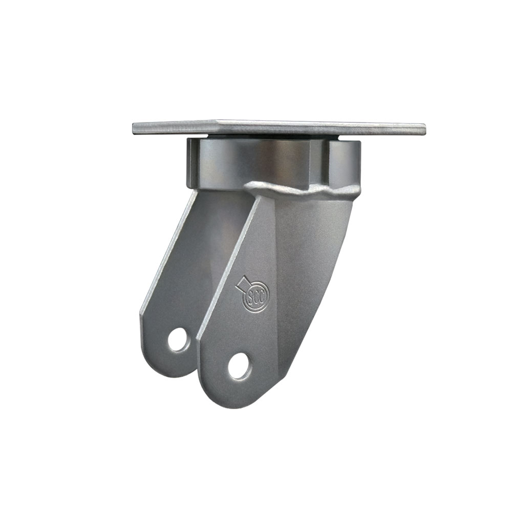 6 Inch Swivel Kingpinless Caster Fork Yoke Rig Frame for Caster Wheels - 2,500 lbs. Max Capacity - 4" x 4-1/2" Overall Top Plate - Service Caster Brand — photo 1