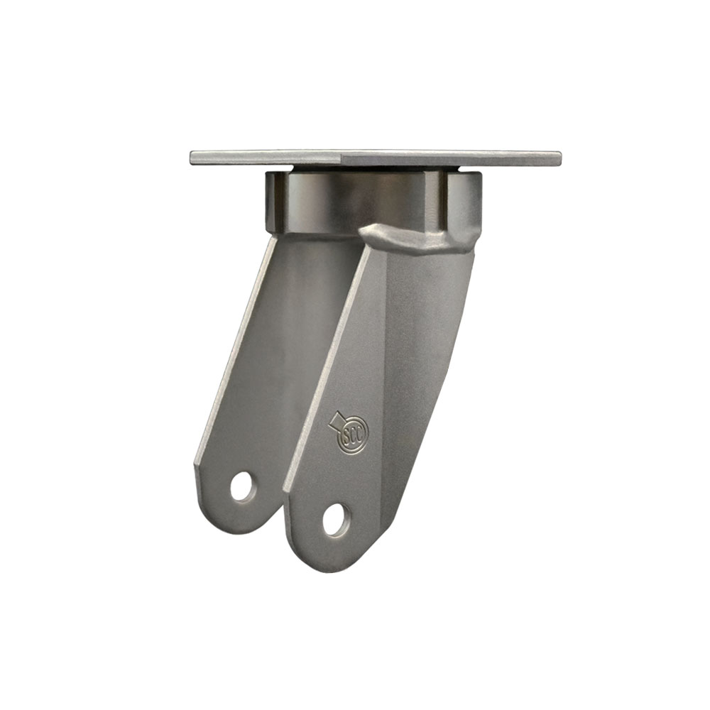 8 Inch Swivel Kingpinless Caster Fork Yoke Rig Frame for Caster Wheels - 2,500 lbs. Max Capacity - 4" x 4-1/2" Overall Top Plate - Service Caster Brand — photo 1