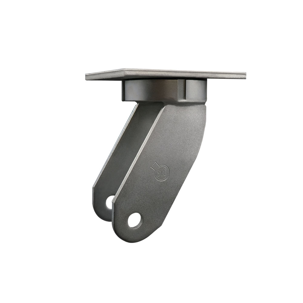 10 Inch Swivel Kingpinless Caster Fork Yoke Rig Frame for Caster Wheels - 7,000 lbs. Max Capacity - 5-1/4" x 7-1/4" Overall Top Plate - Service Caster Brand — photo 1
