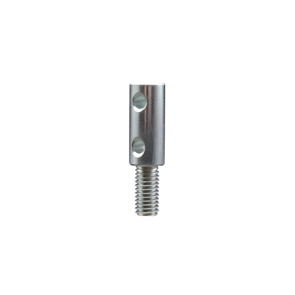 Zinc Plated Round Stem for 1/2 Inch Bolt Hole Casters - 18mm Diameter x 1-5/8 Inch Length - Service Caster Brand — photo 1