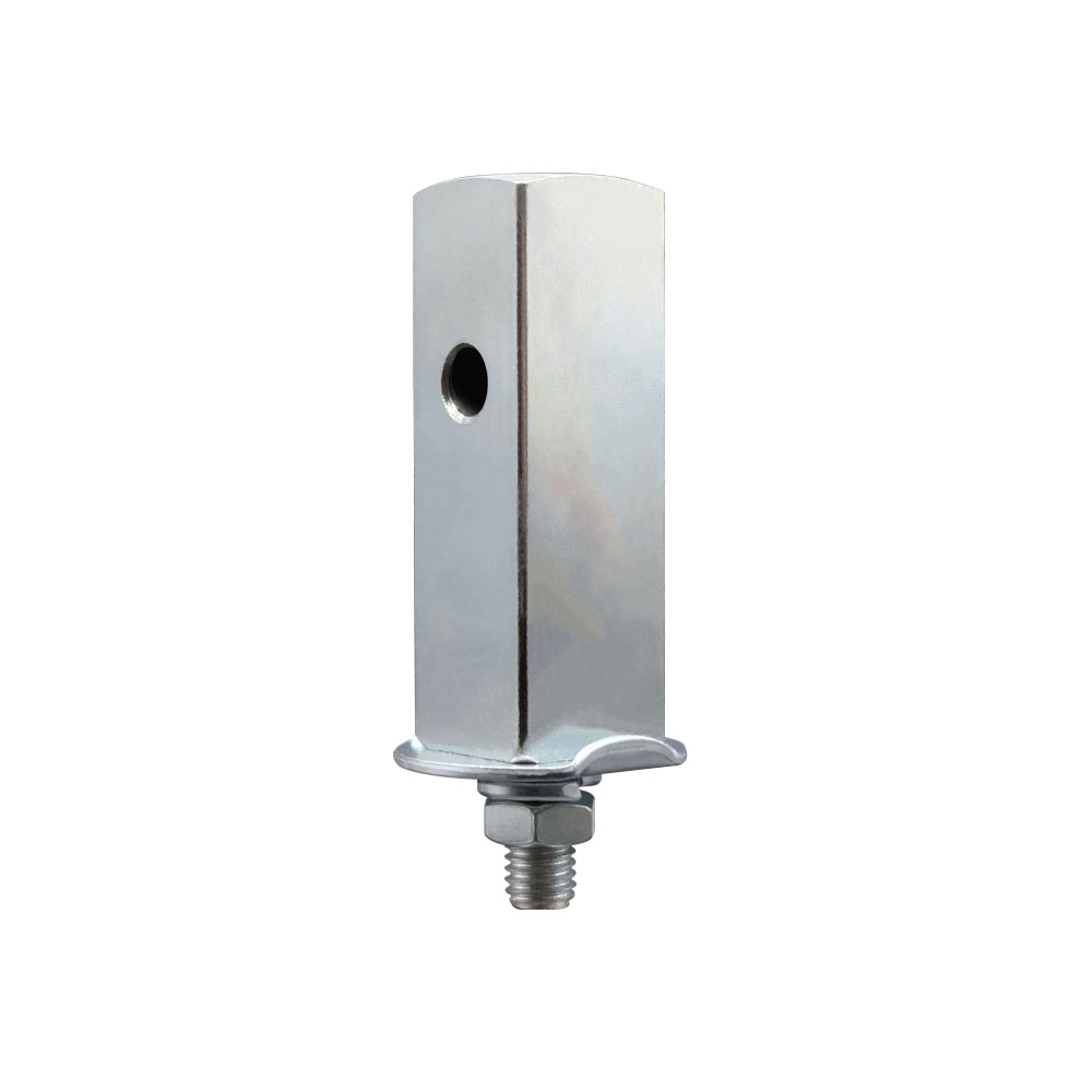 Zinc Plated Square Stem for 1/2 Inch Bolt Hole Scaffolding Casters - 1-1/4 Inch Diameter x 4 Inch Length - Service Caster Brand — photo 1