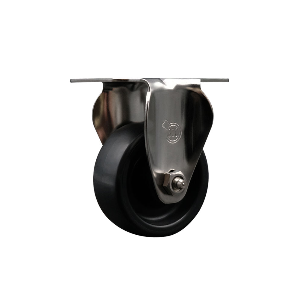 Service Caster Brand Replacement Caster for McMaster Carr Caster 8359T233 - Stainless Steel Rigid Top Plate Caster with 3 Inch Polyolefin Wheel - 300 lbs. Capacity/Caster — photo 1