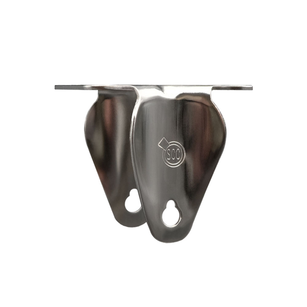 3 Inch Stainless Steel Rigid Caster Fork Yoke Rig Frame for Caster Wheels - 350 lbs. Max Capacity - 2-1/2” x 3-5/8” Overall Top Plate - Service Caster Brand — photo 1