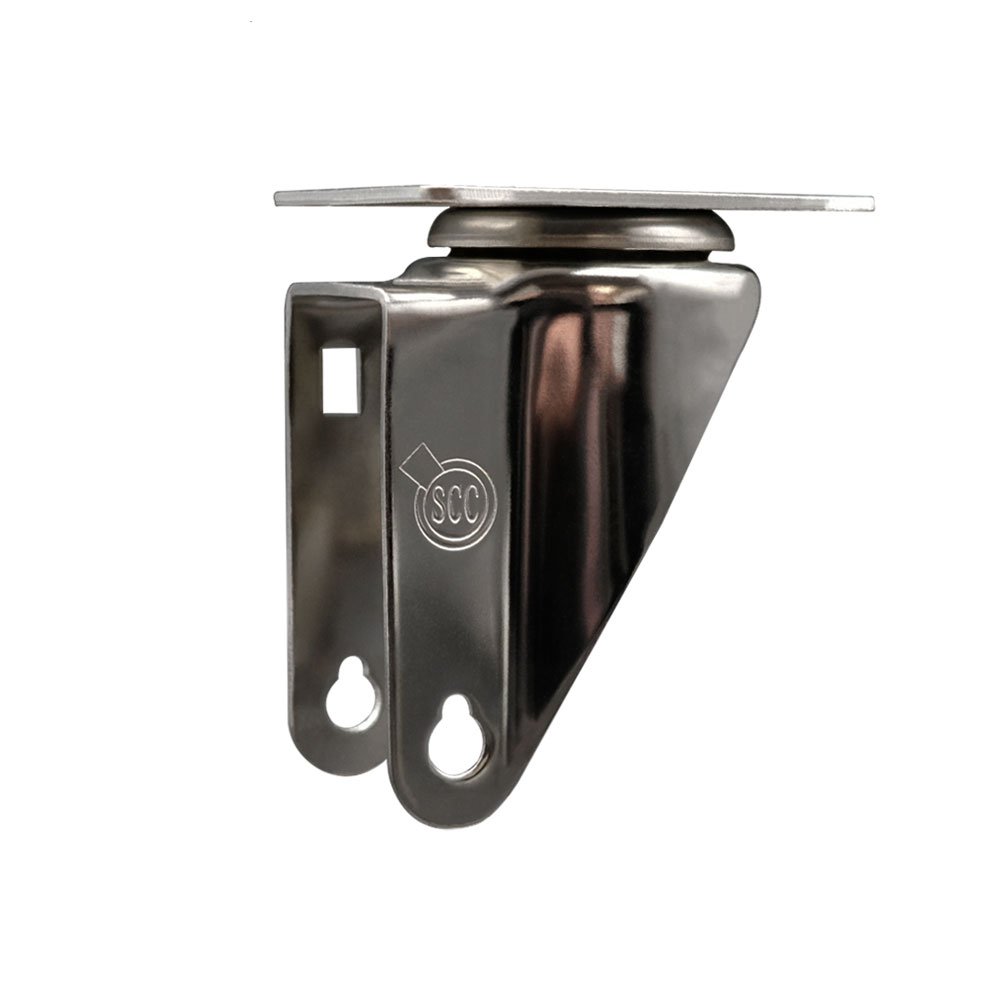 5 Inch Stainless Steel Swivel Caster Fork Yoke Rig Frame for Caster Wheels - 350 lbs. Max Capacity - 2-1/2” x 3-5/8” Overall Top Plate - Service Caster Brand — photo 1
