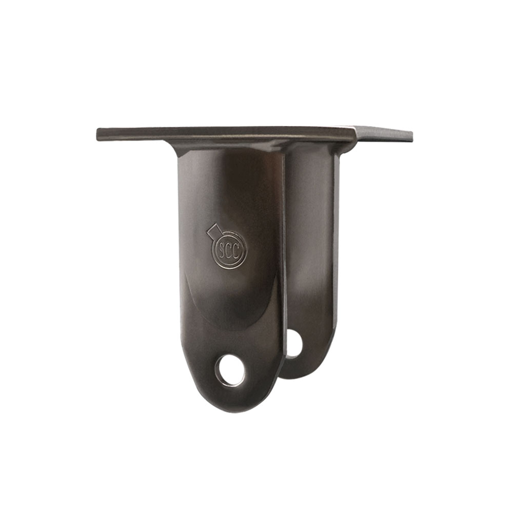 5 Inch Stainless Steel Rigid Caster Fork Yoke Rig Frame for Caster Wheels - 1,250 lbs. Max Capacity - 4" x 4-1/2" Overall Top Plate - Service Caster Brand — photo 1