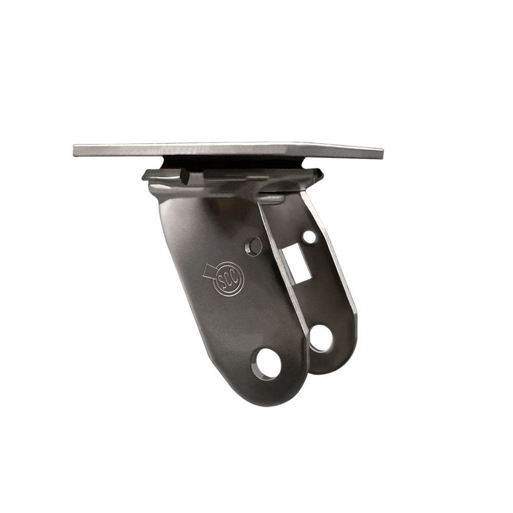 4 Inch Stainless Steel Swivel Caster Fork Yoke Rig Frame for Caster Wheels - 1,250 lbs. Max Capacity - 4" x 4-1/2" Overall Top Plate - Service Caster Brand — photo 1