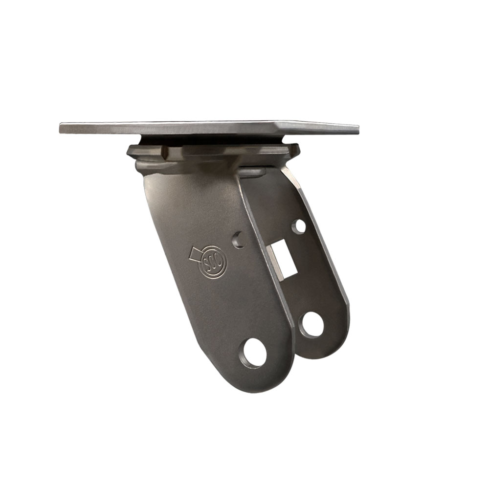 5 Inch Stainless Steel Swivel Caster Fork Yoke Rig Frame for Caster Wheels - 1,250 lbs. Max Capacity - 4" x 4-1/2" Overall Top Plate - Service Caster Brand — photo 1