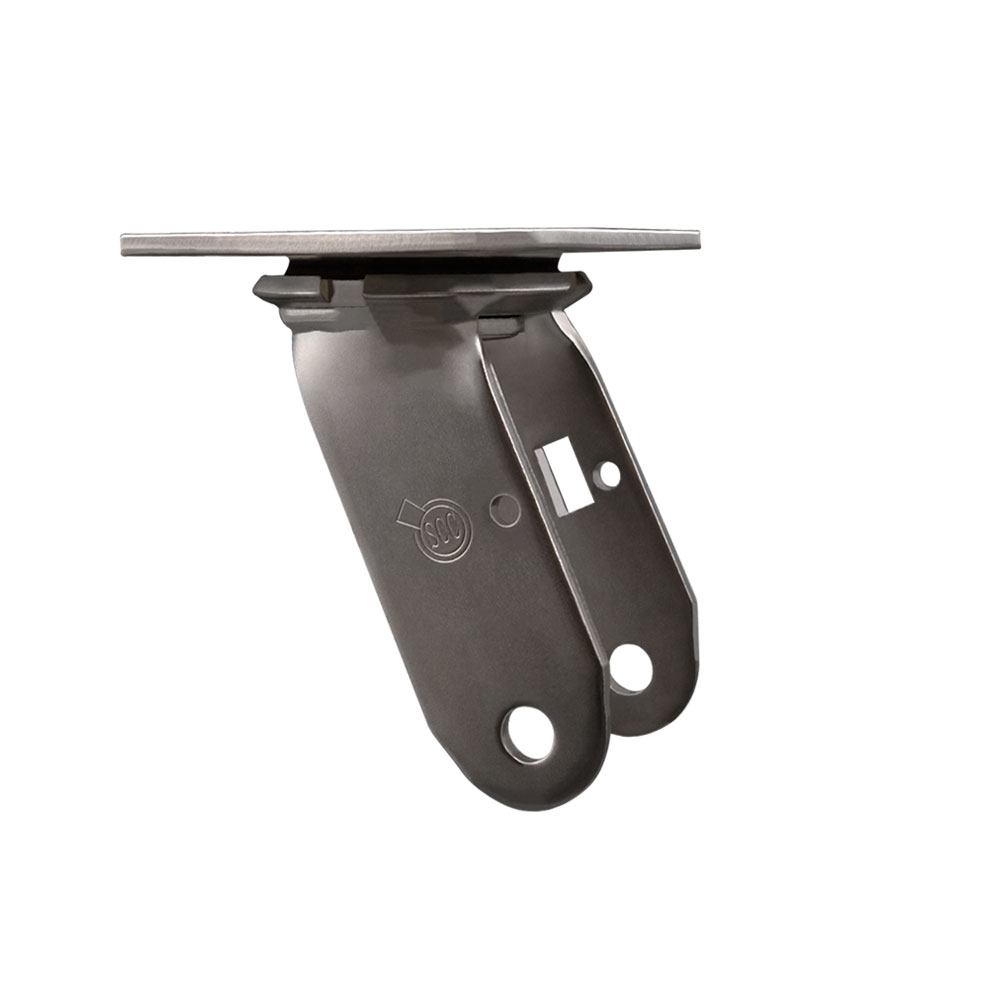 6 Inch Stainless Steel Swivel Caster Fork Yoke Rig Frame for Caster Wheels - 1,250 lbs. Max Capacity - 4" x 4-1/2" Overall Top Plate - Service Caster Brand — photo 1