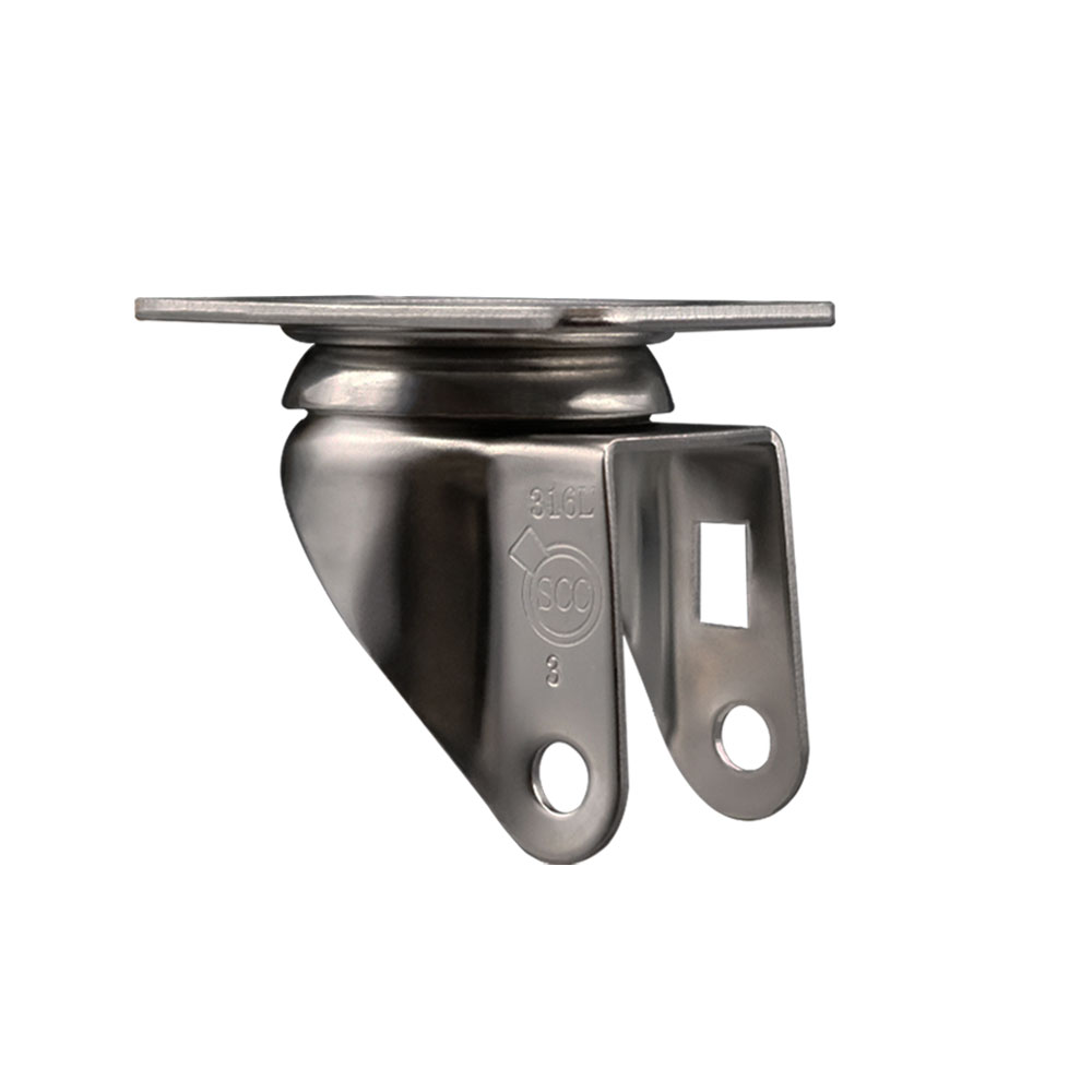 3 Inch 316 Stainless Steel Swivel Caster Fork Yoke Rig Frame for Caster Wheels - 350 lbs. Max Capacity - 2-1/2” x 3-5/8” Overall Top Plate - Service Caster Brand — photo 1