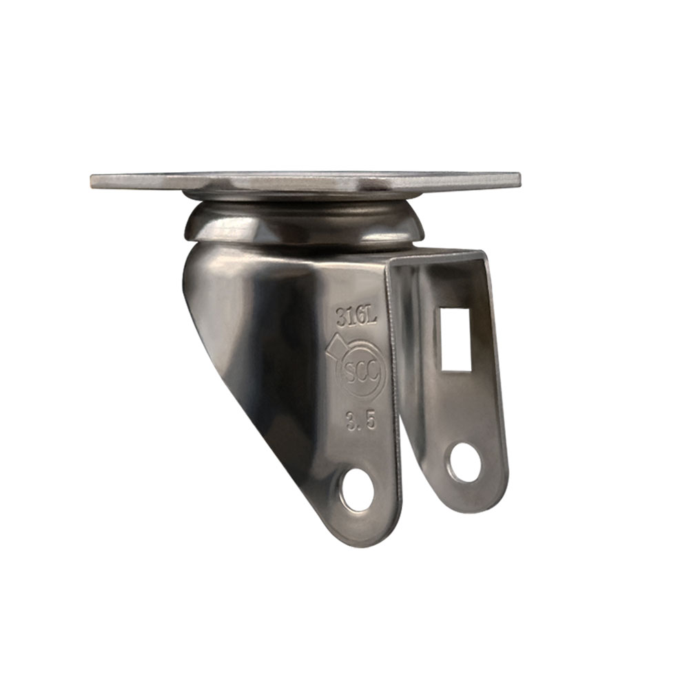 3-1/2 Inch 316 Stainless Steel Swivel Caster Fork Yoke Rig Frame for Caster Wheels - 350 lbs. Max Capacity - 2-1/2” x 3-5/8” Overall Top Plate - Service Caster Brand — photo 1