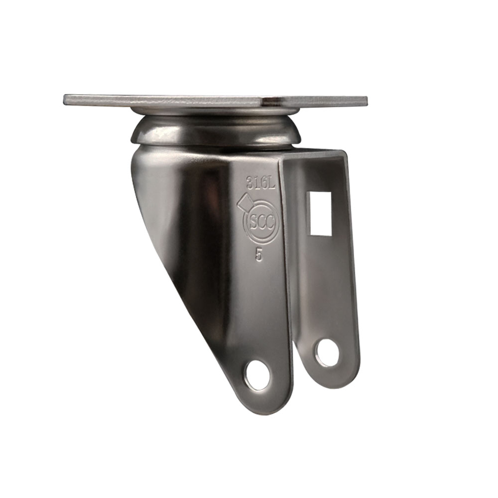 5 Inch 316 Stainless Steel Swivel Caster Fork Yoke Rig Frame for Caster Wheels - 350 lbs. Max Capacity - 2-1/2” x 3-5/8” Overall Top Plate - Service Caster Brand — photo 1