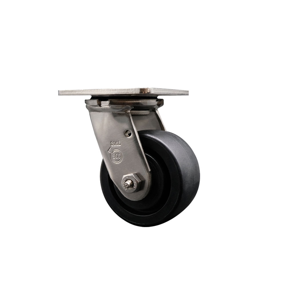 316 Stainless Steel Heavy Duty Swivel Top Plate Caster with 4 Inch Glass Filled Nylon Wheel and Delrin Bearings - 1,200 lbs. Capacity/Caster - Service Caster Brand — photo 1