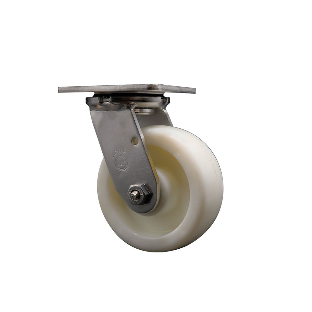316 Stainless Steel Heavy Duty Swivel Top Plate Caster with 5 Inch Nylon Wheel - 900 lbs. Capacity/Caster - Service Caster Brand — photo 1