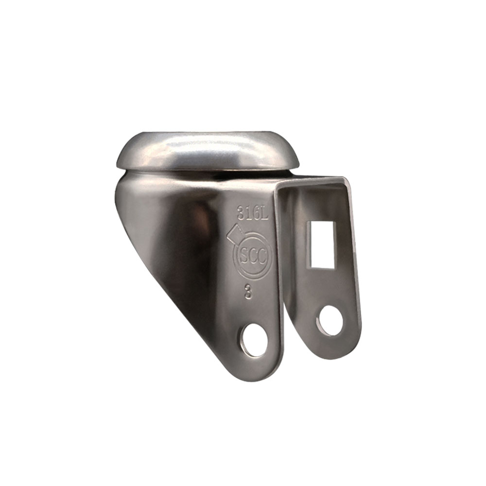 3 Inch 316 Stainless Steel Swivel Bolt Hole Caster Fork Yoke Rig Frame for Caster Wheels - 350 lbs. Max Capacity - 1/2" Diameter Bolt Hole - Service Caster Brand — photo 1