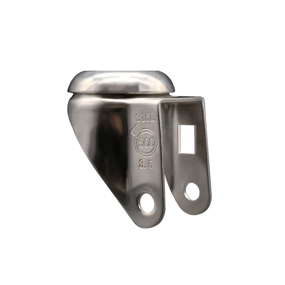 3-1/2 Inch 316 Stainless Steel Swivel Bolt Hole Caster Fork Yoke Rig Frame for Caster Wheels - 350 lbs. Max Capacity - 1/2" Diameter Bolt Hole - Service Caster Brand — photo 1