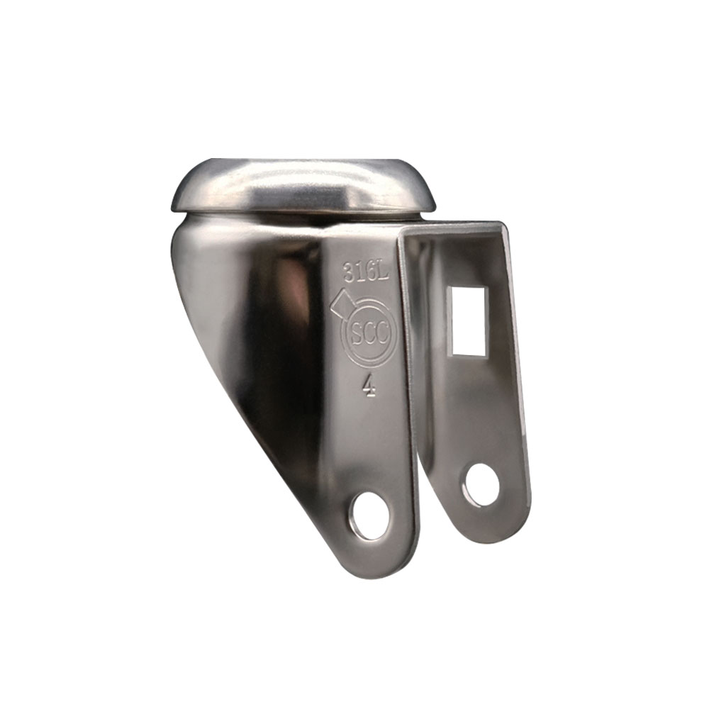 4 Inch 316 Stainless Steel Swivel Bolt Hole Caster Fork Yoke Rig Frame for Caster Wheels - 350 lbs. Max Capacity - 1/2" Diameter Bolt Hole - Service Caster Brand — photo 1