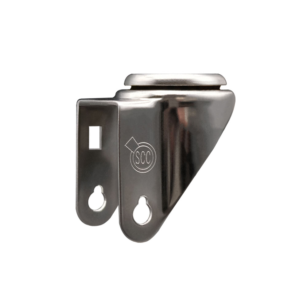 3-1/2 Inch Stainless Steel Swivel Bolt Hole Caster Fork Yoke Rig Frame for Caster Wheels - 350 lbs. Max Capacity - 1/2" Diameter Bolt Hole - Service Caster Brand — photo 1