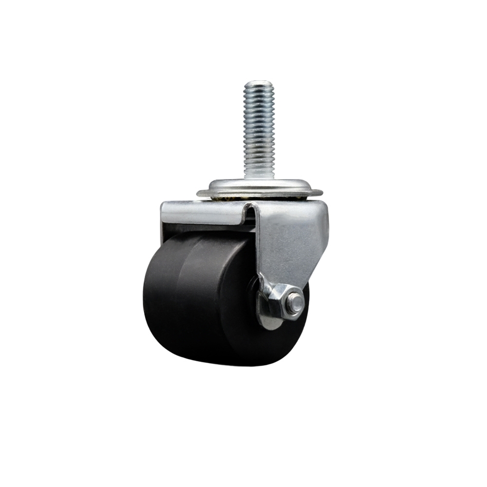 Low Profile Swivel Threaded Stem Caster - 2 Inch by 1-13/16 Inch Polyolefin Wheel - 1/2 Inch - 13 TPI by 1-1/2 Inch Threaded Stem - 300 lbs. Capacity Per Caster - Service Caster Brand — photo 1