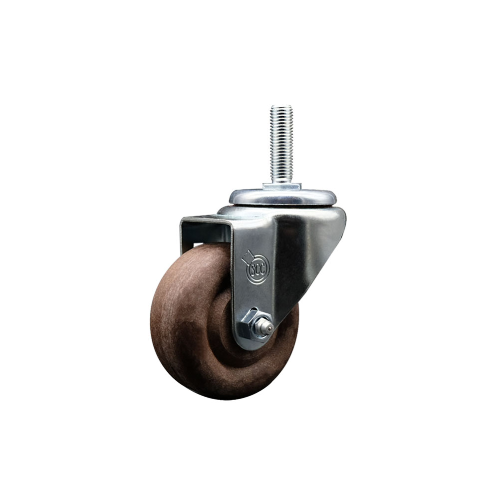 High Temperature Glass Filled Nylon Swivel Top Plate Swivel Caster w/3" Brown Wheel - 350 lbs. Capacity Per Caster - Service Caster Brand — photo 1