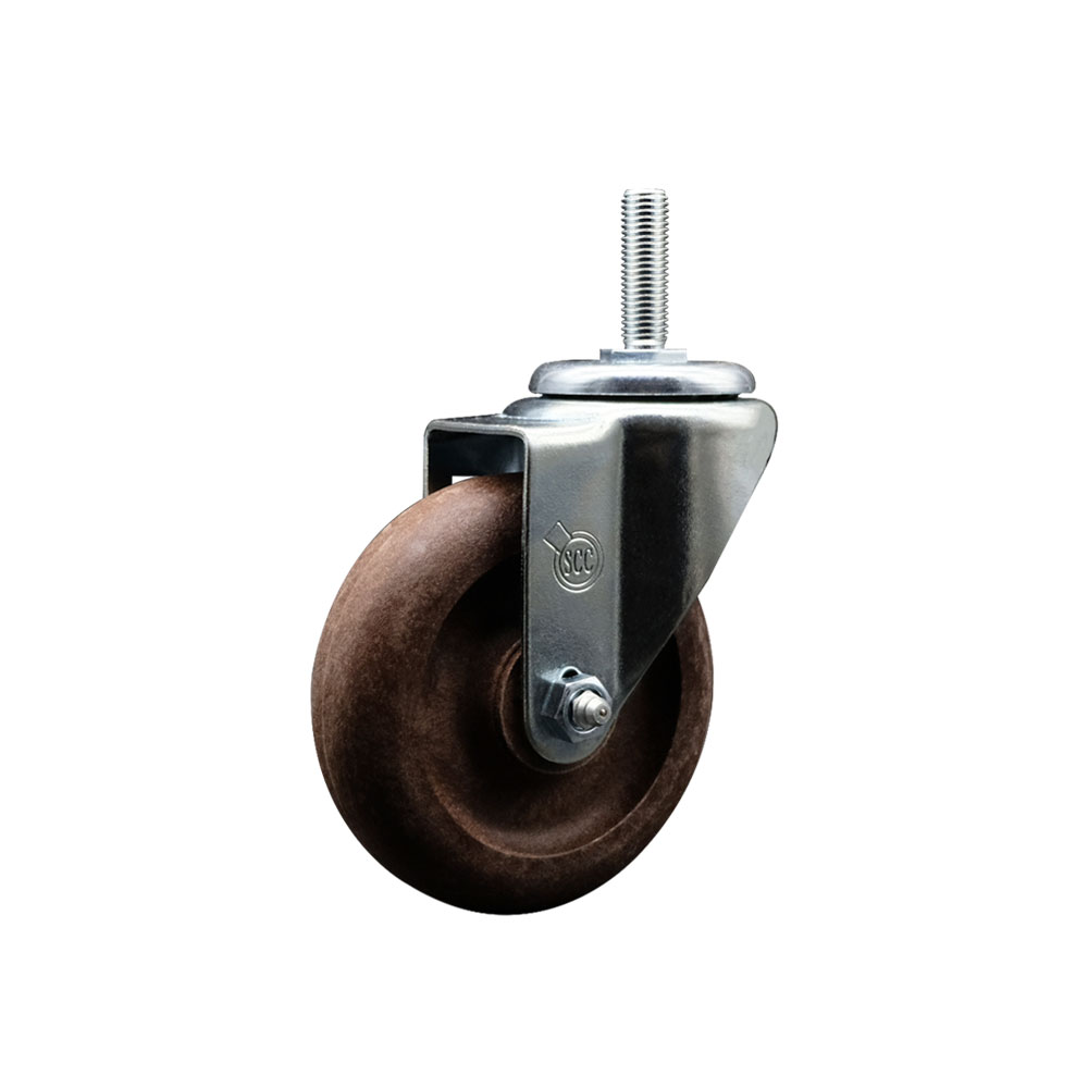 High Temperature Glass Filled Nylon Swivel Top Plate Swivel Caster w/4" Brown Wheel - 350 lbs. Capacity Per Caster - Service Caster Brand — photo 1