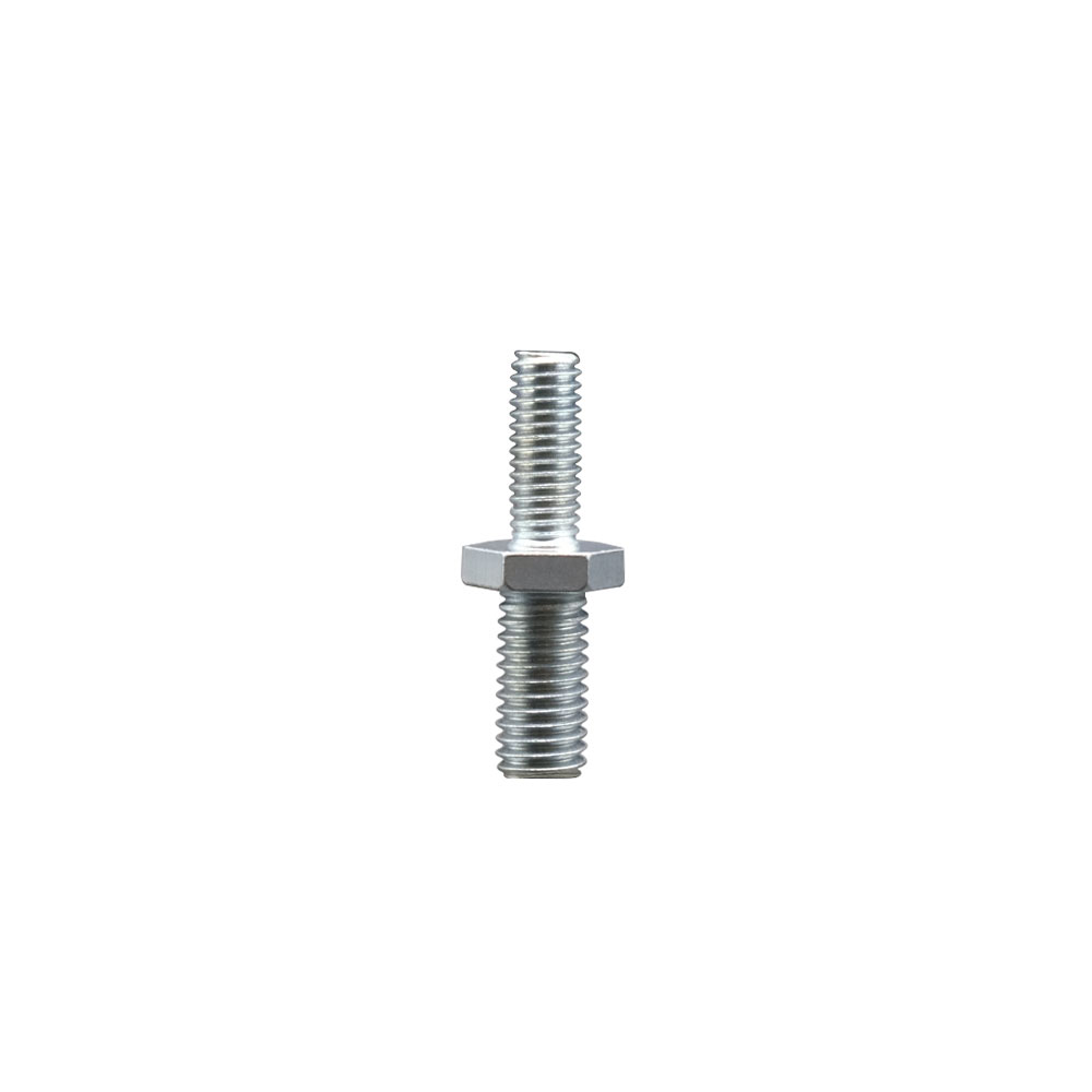Zinc Plated Threaded Stem for 1/2 Inch Bolt Hole Casters - 3/8 Inch Diameter - 16 TPI x 1 Inch Length - Service Caster Brand — photo 1