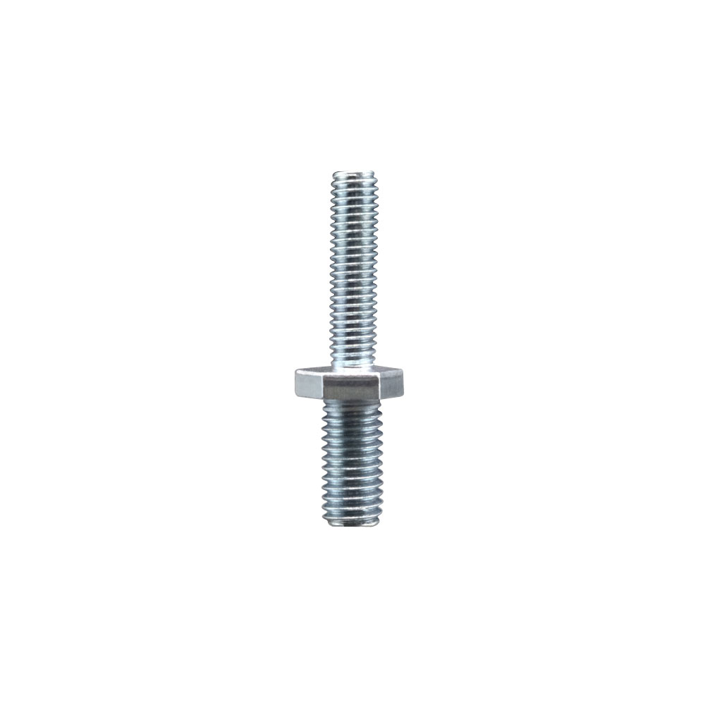 Zinc Plated Threaded Stem for 1/2 Inch Bolt Hole Casters - 3/8 Inch Diameter - 16 TPI x 1-1/2 Inch Length - Service Caster Brand — photo 1