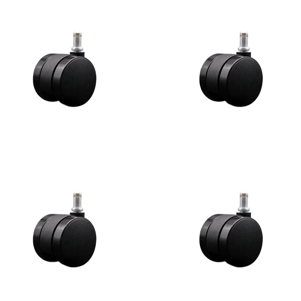 2 Inch Office Chair Wheels - Nylon Twin Wheels -7/16 Inch by 7/8 Inch Grip Ring Stems – 300 lbs. Total Capacity – Set of 4 – Service Caster Brand — photo 1
