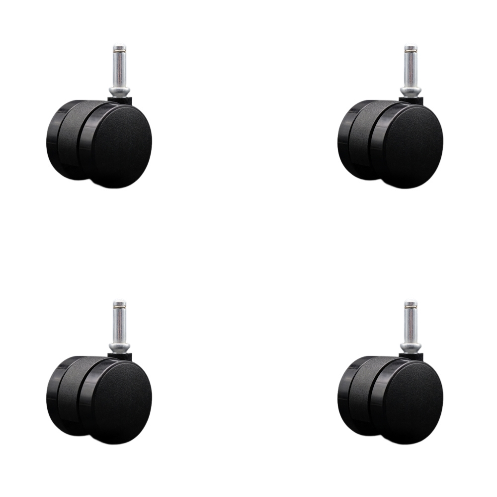 2 Inch Office Chair Wheels - Nylon Twin Wheels - 7/16 Inch by 1-7/16 Inch Grip Ring Stems – 300 lbs. Total Capacity – Set of 4 – Service Caster Brand — photo 1
