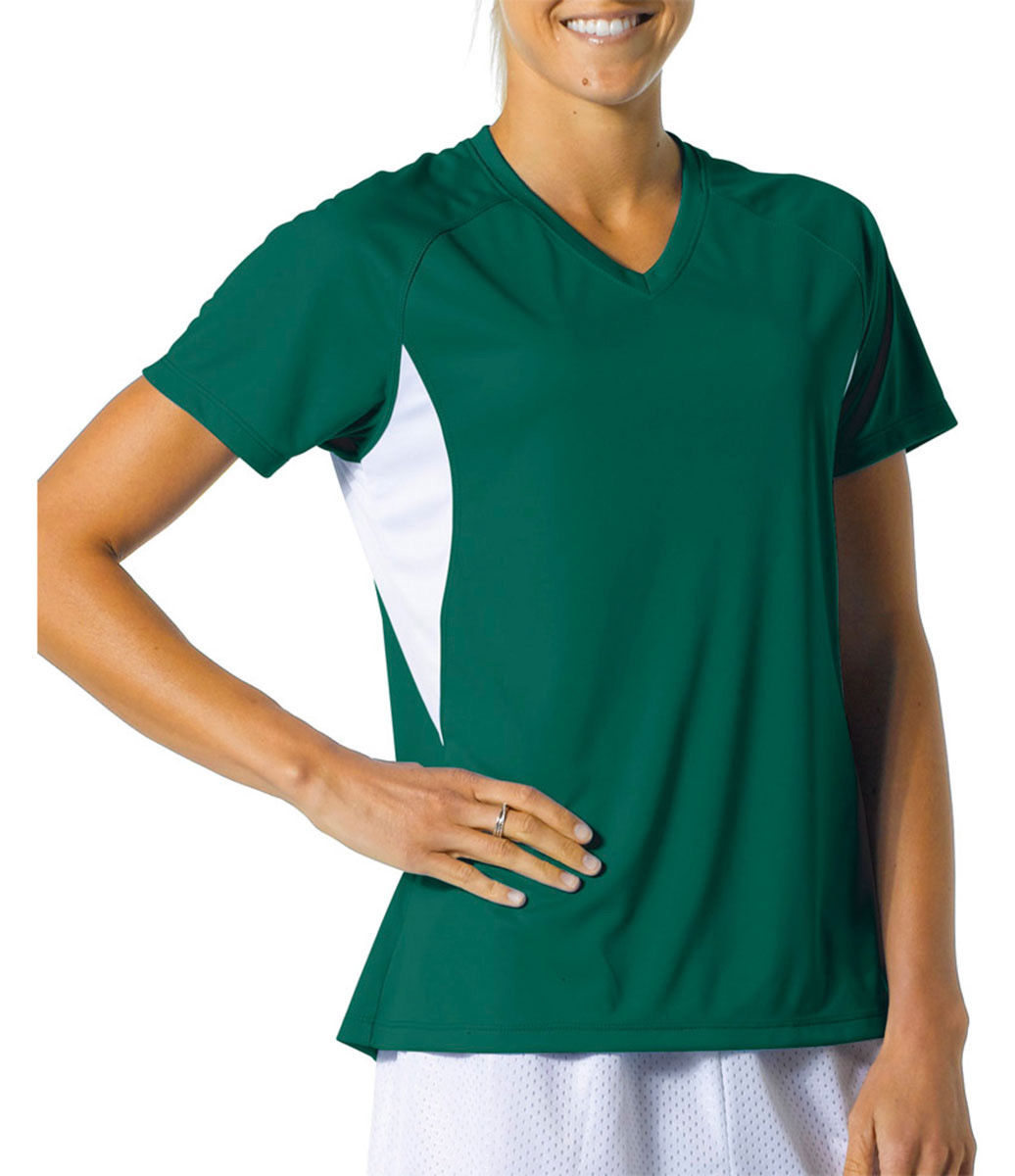 women's v neck moisture wicking shirt