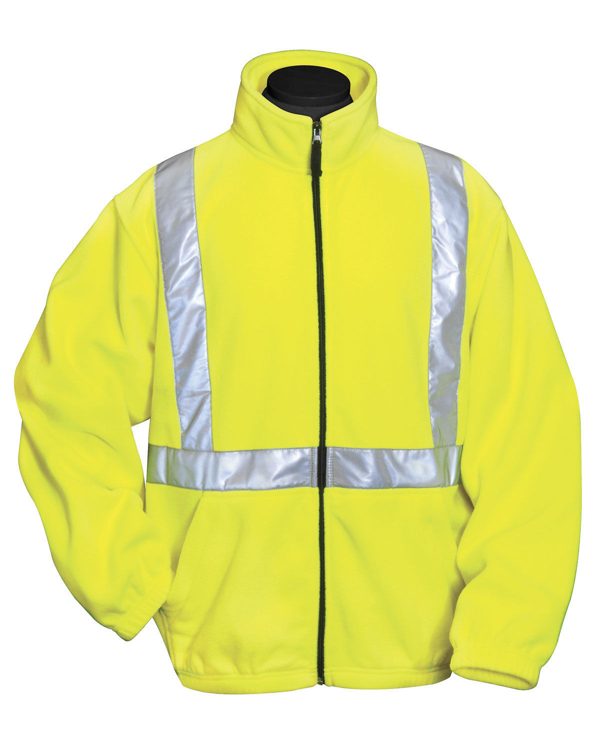 TriMountain Men's New Long Sleeve Polyester Micro Fleece Safety Jacket