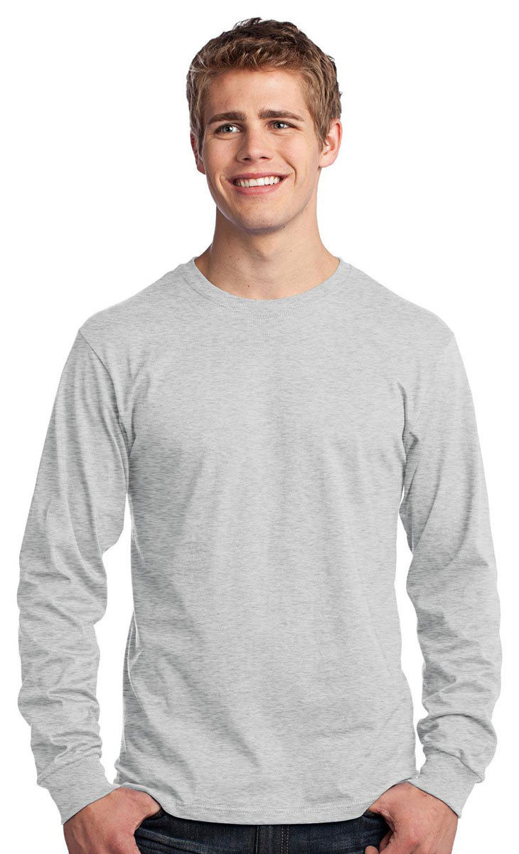 PORT & COMPANY Men's Classic Long Sleeve 100 Cotton Crewneck Basic Tee