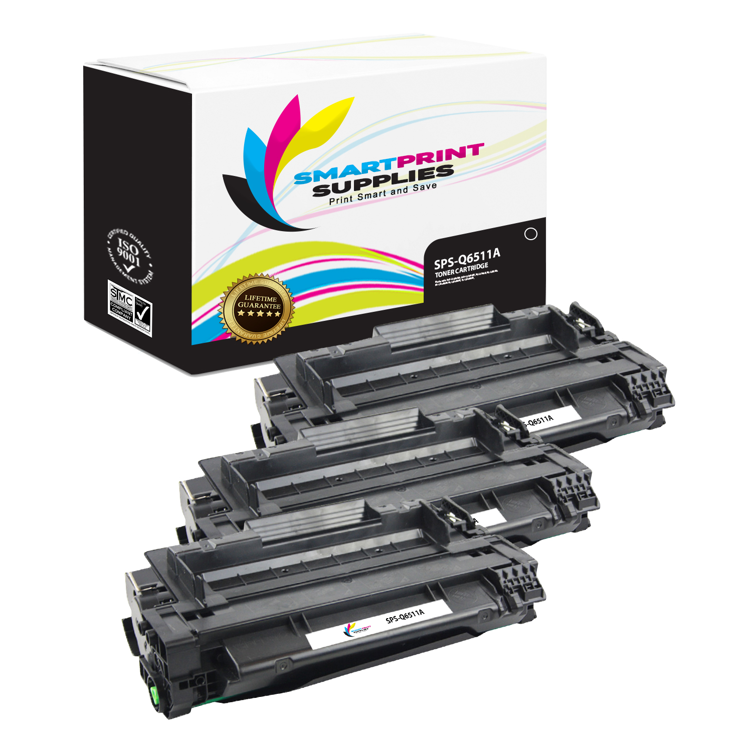 3pk Q6511A 11A Toner Cartridge For HP Laserjet Printer