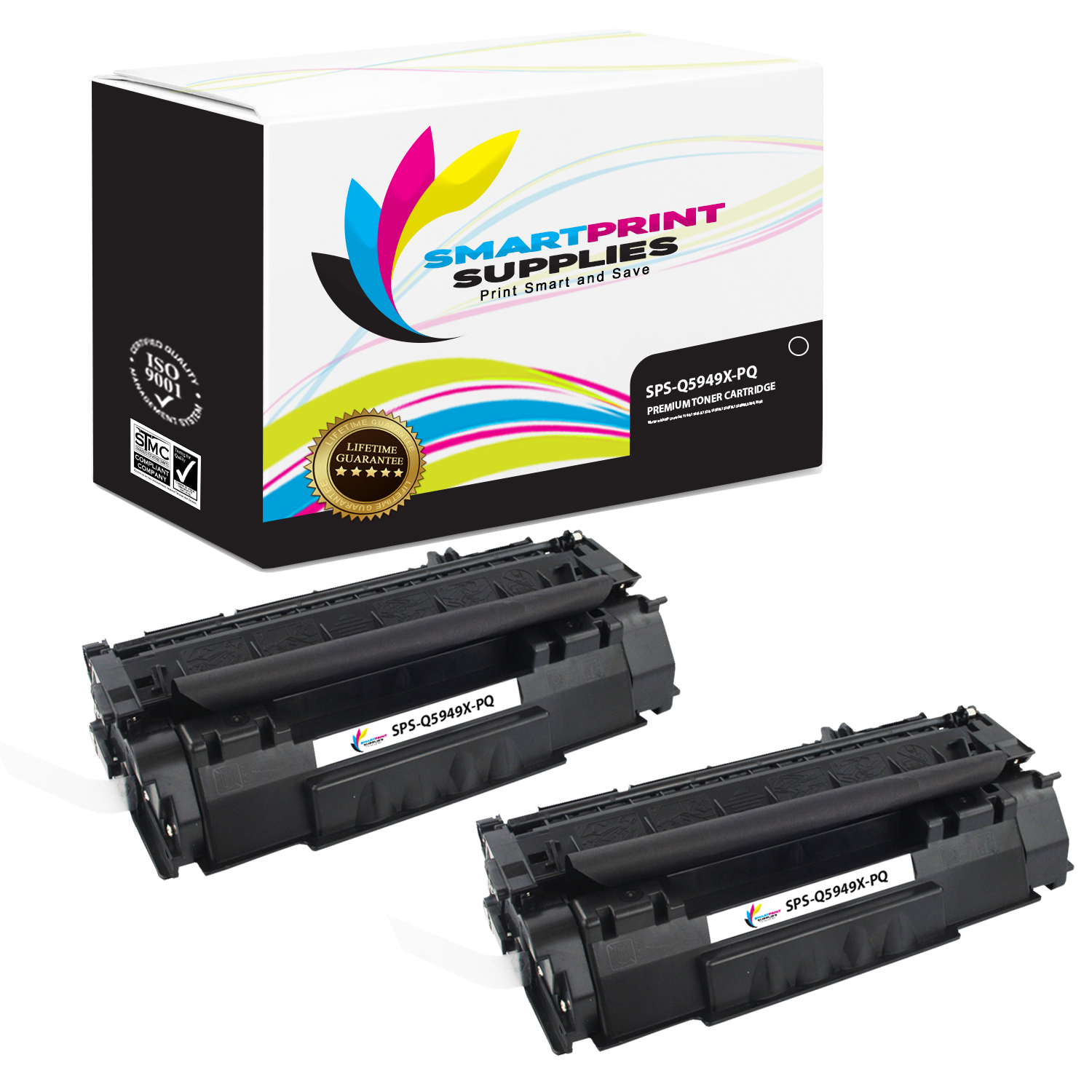 2PK High Yield Q5949X 49X Black Toner Cartridge For HP LaserJet 1320n 1320 3390