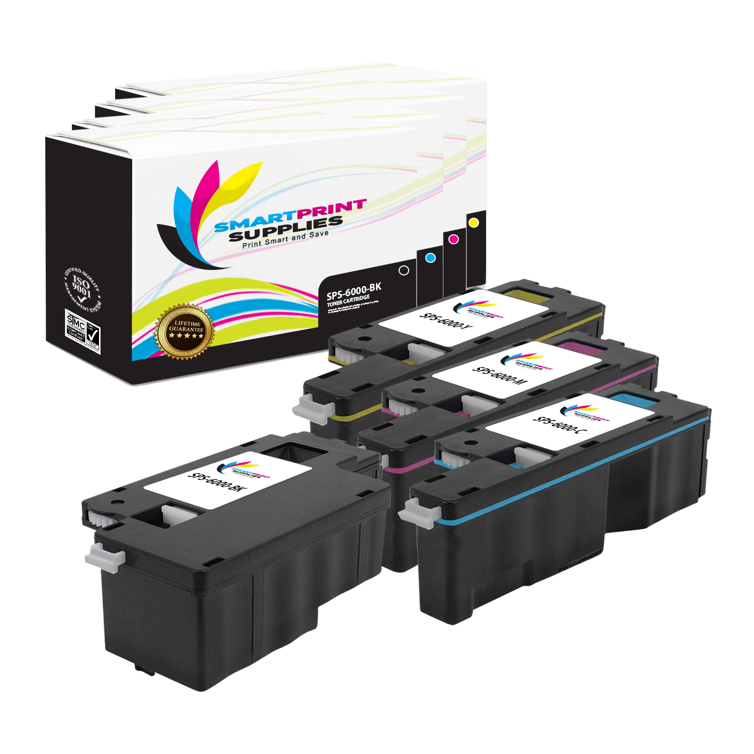 4pk Comp Toner Cartridges for Xerox Phaser 6010 6000 Black Cyan Magenta Yellow