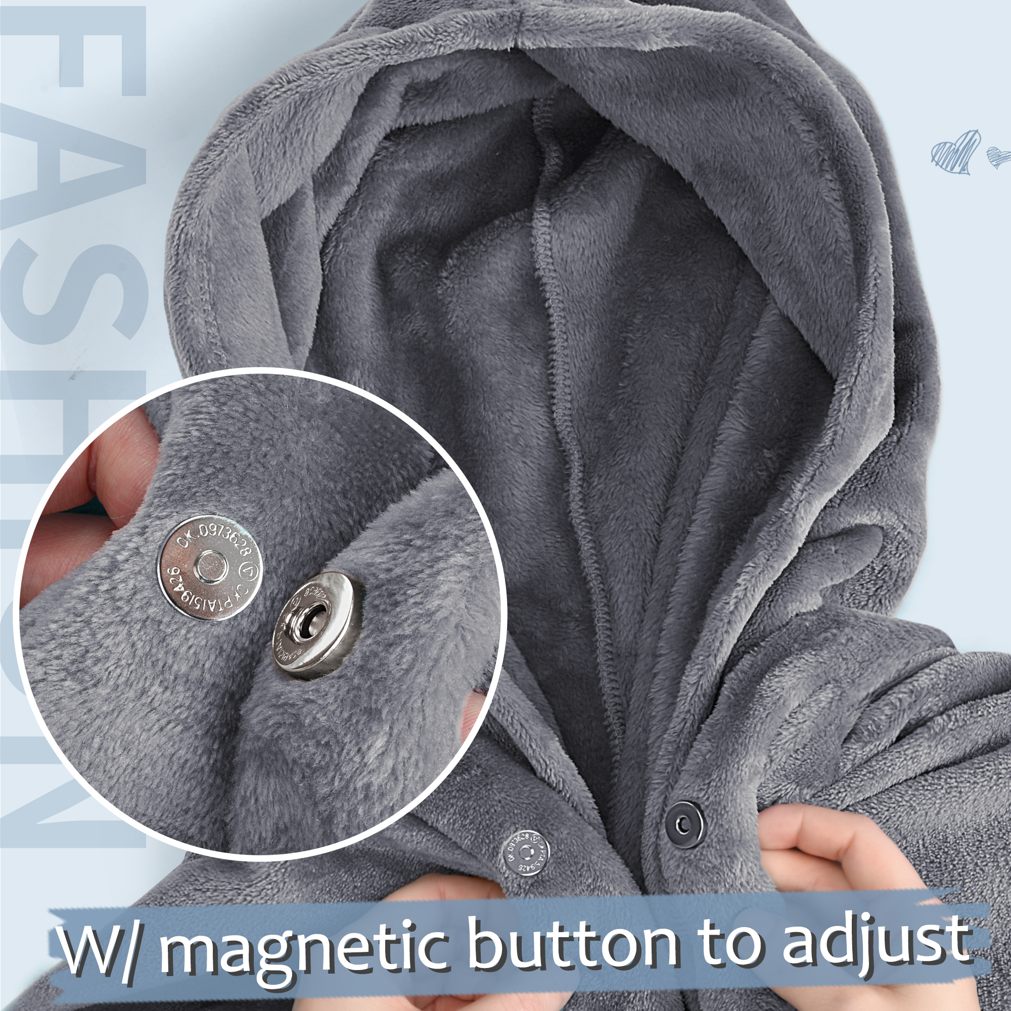 Oversized Wearable Blanket Hoodie Sweatshirt Comfy Fleece Pullover Pocket Poncho - Picture 5 of 7