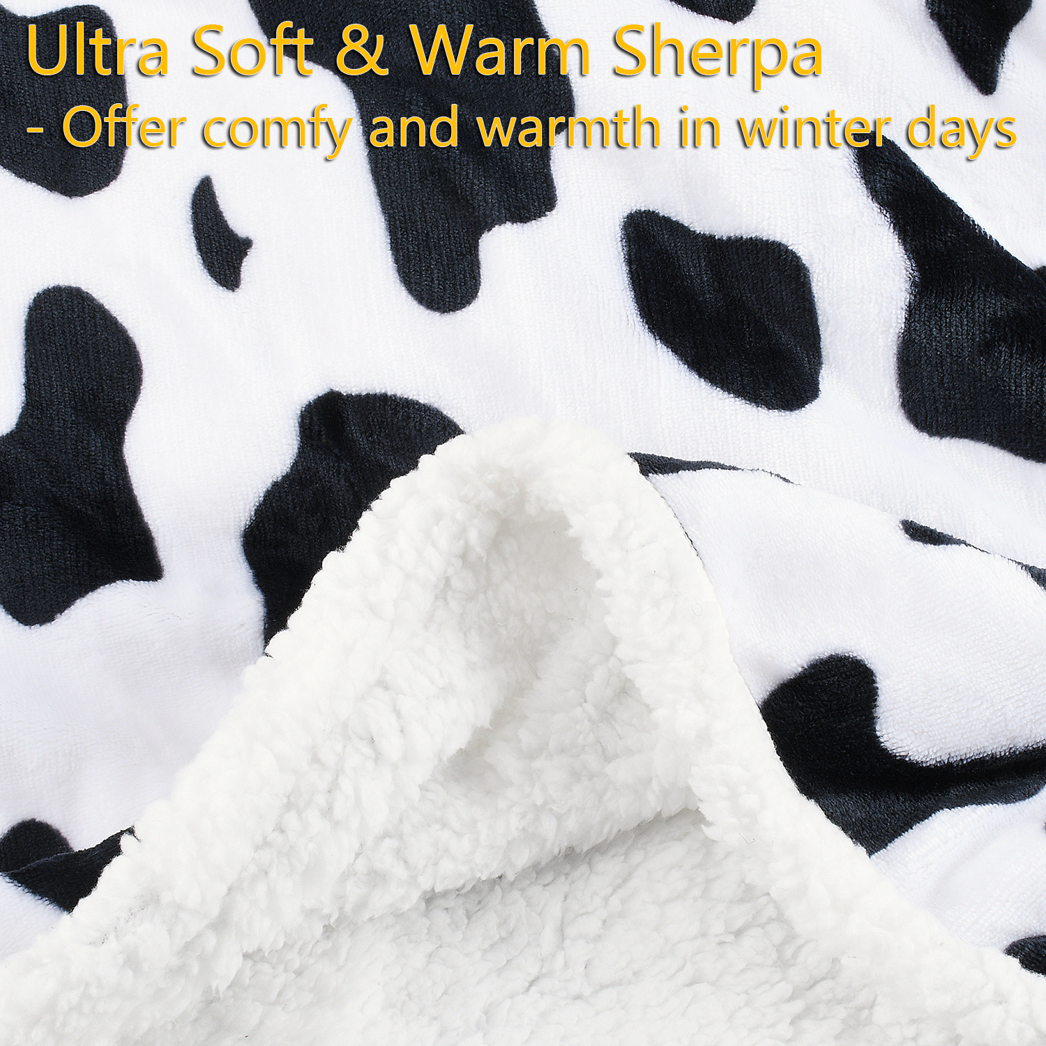 Dalmatian Sherpa Flannel Fleece Blanket Soft Warm Throw Sofa Couch Bed 60x80 in - Picture 2 of 4