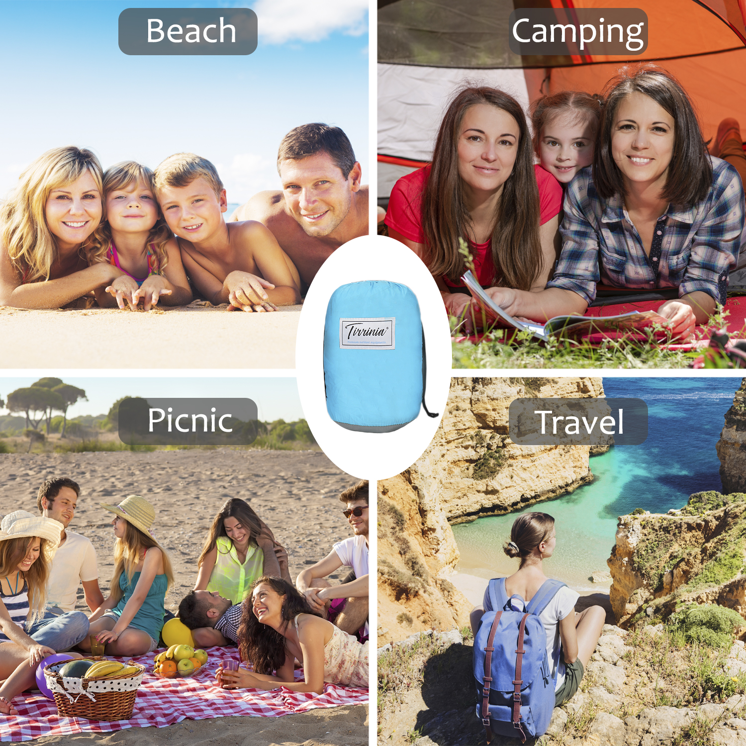 Beach Mat Outdoor Picnic Blanket Rug Mattress Camping Waterproof Sand Free Pad - Picture 7 of 24