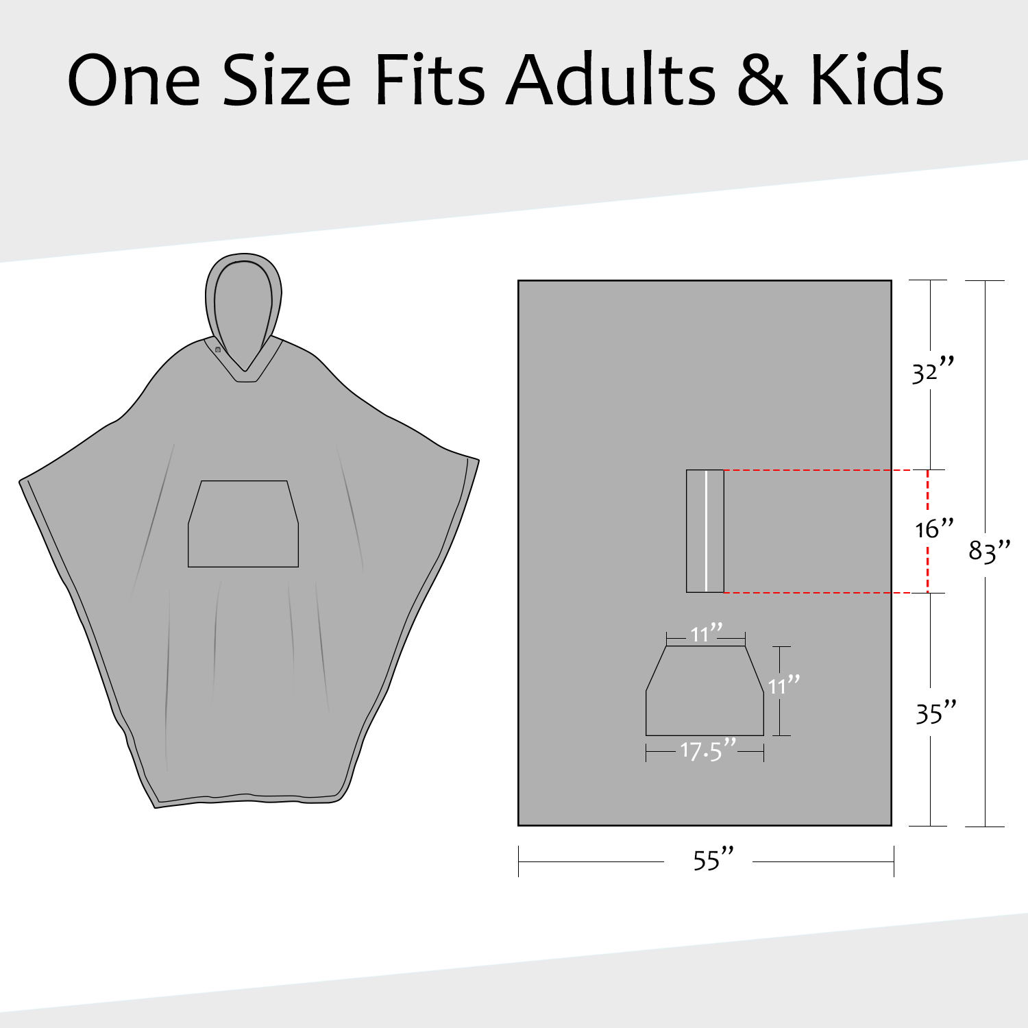 Oversized Wearable Blanket Hoodie Sweatshirt Comfy Fleece Pullover Pocket Poncho - Picture 7 of 7