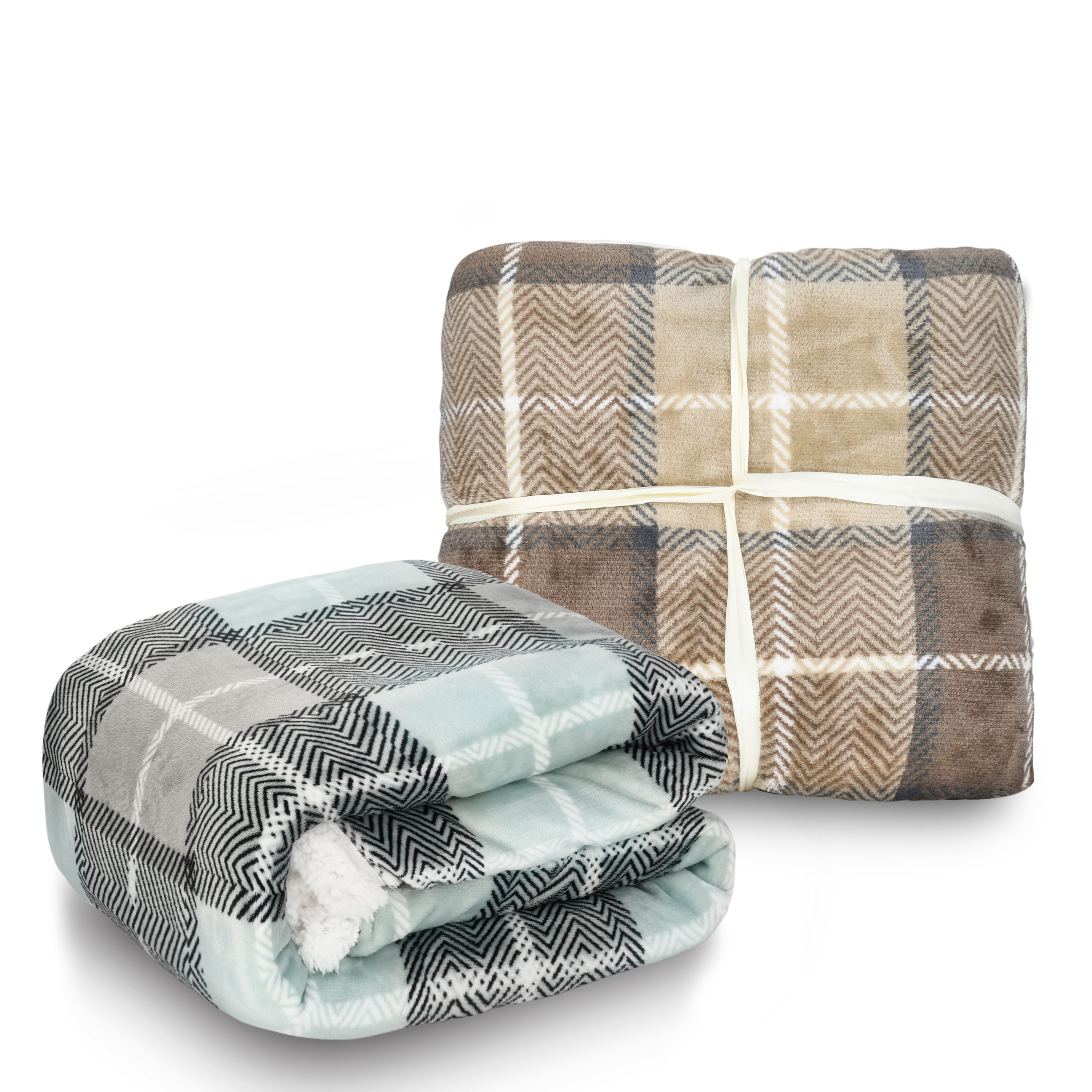 Plaid Buffalo Checker Throw Blanket Soft Sherpa Fleece for Sofa Couch ...