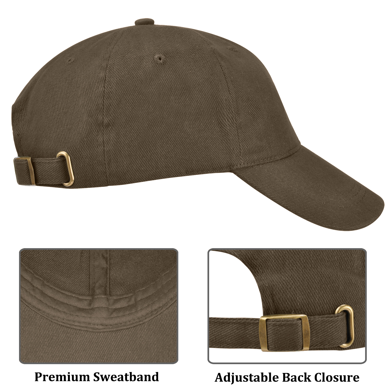Baseball Cap Men Women Classic Plain Hat Twill Low Profile Unisex Hat Adjustable Size